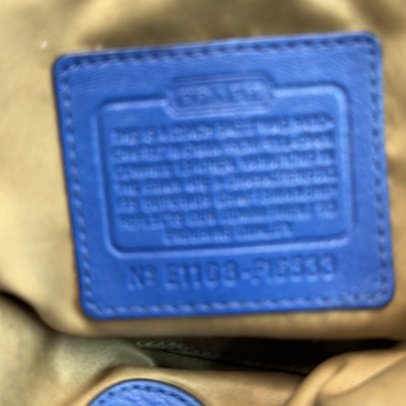 Leather Coach Blue Crossbody - Picture 5 of 6